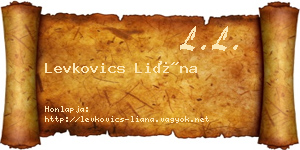 Levkovics Liána névjegykártya